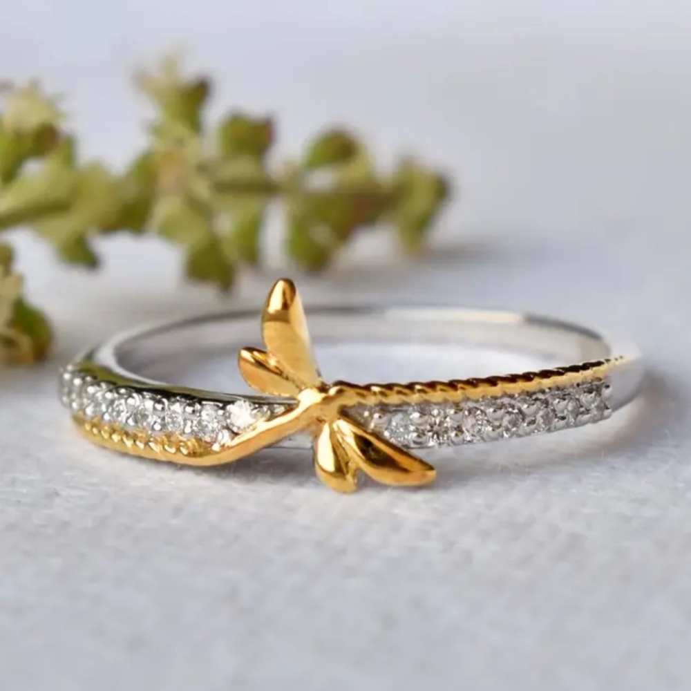 Multicolor Dragonfly Band Ring